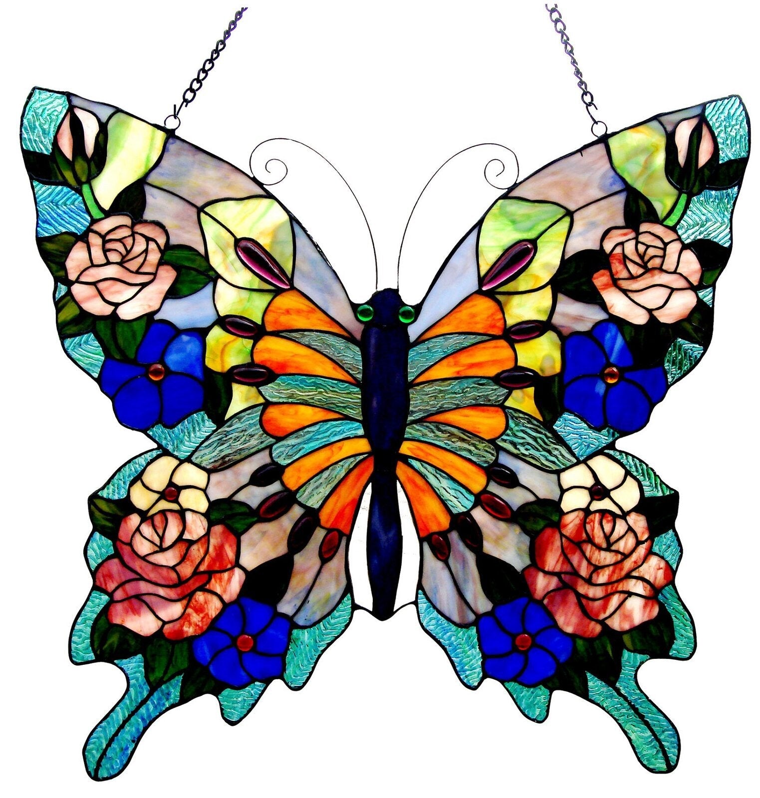 Butterfly Wall Decor with Blue Wing Scales