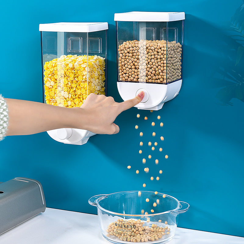 Kitchen Dry Food Storage Box with Easy Dispenser Button