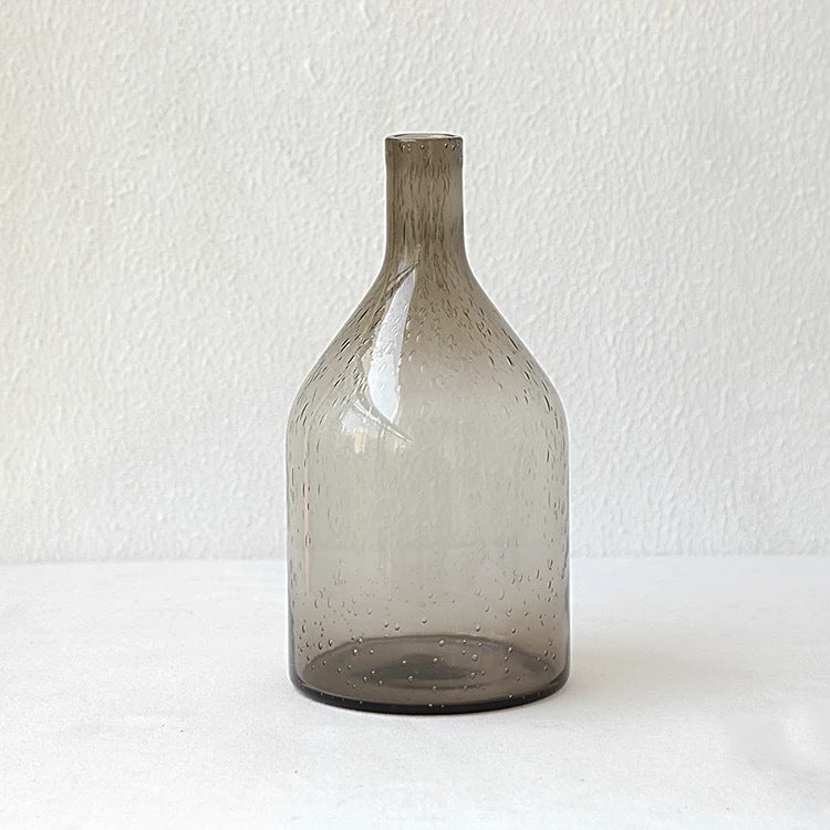 Aesthetic Clear Bubble Glass Flower Vase