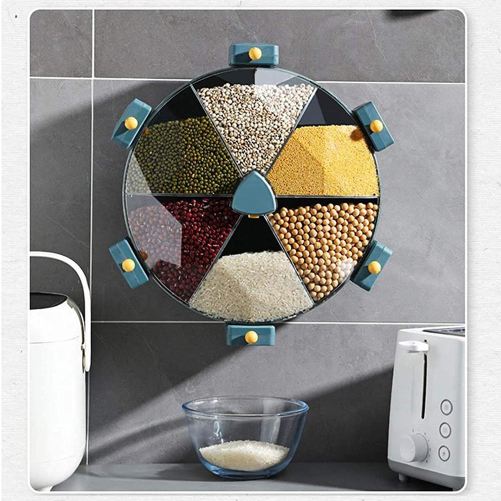 Rotating Grain Storage Box Wall-Mounted Container