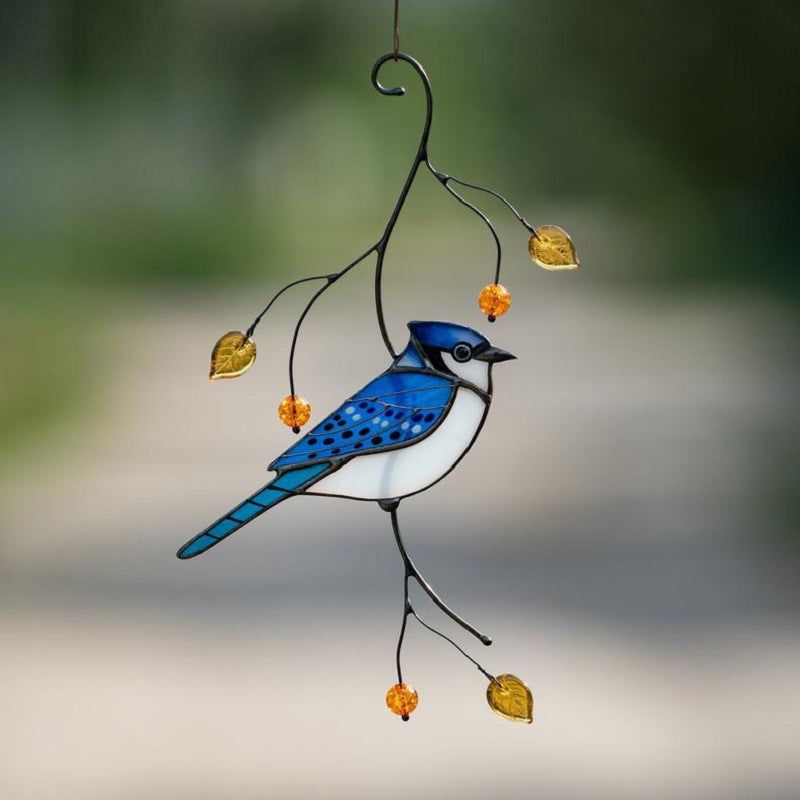 Kawaii Metal Bird Wall Decor Indoor Art Sculpture