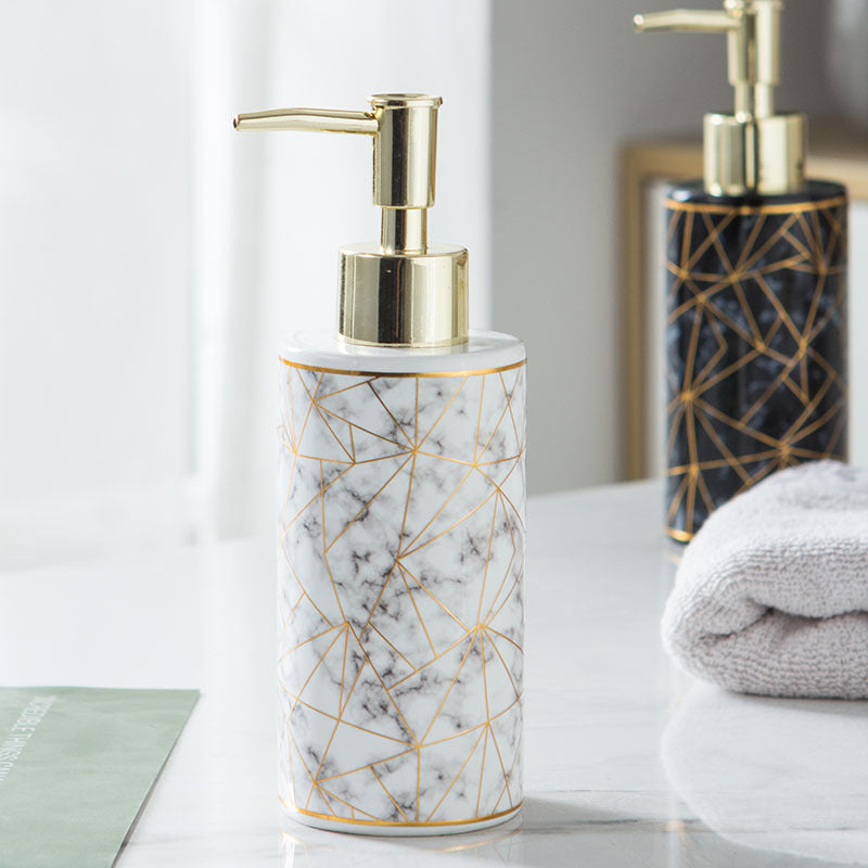Luxury Bathroom Accessory Ceramic Pump Bottle