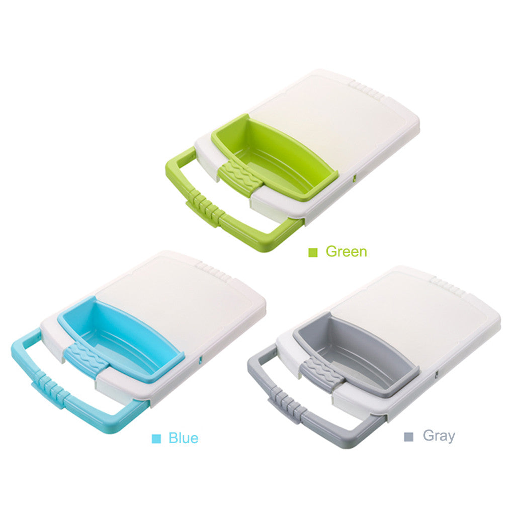 Multifunctional Plastic Chopping Board with Strainer