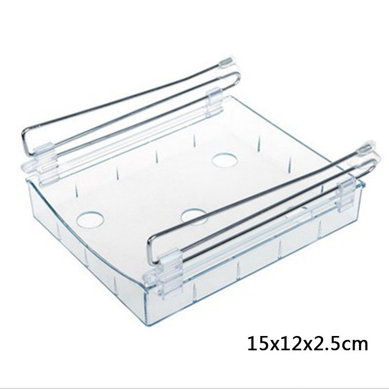 Hanging Plastic Refrigerator Shelf Storage Rack