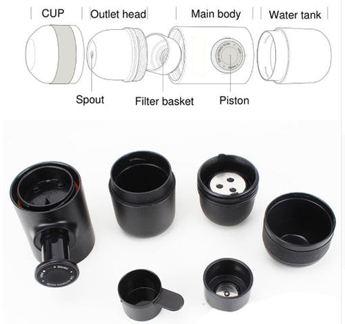 Condensed Portable Mini Espresso Coffee Machine