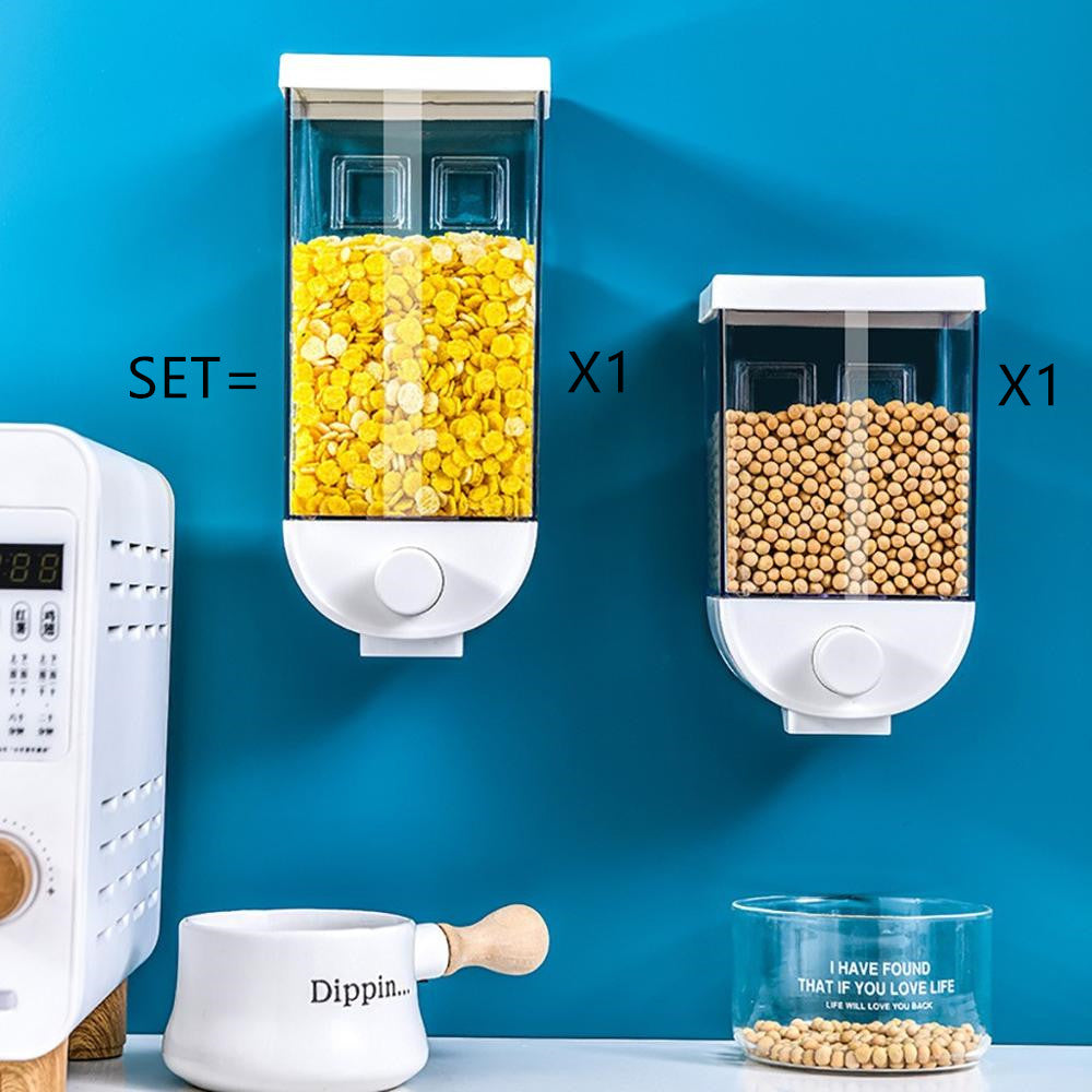 Kitchen Dry Food Storage Box with Easy Dispenser Button