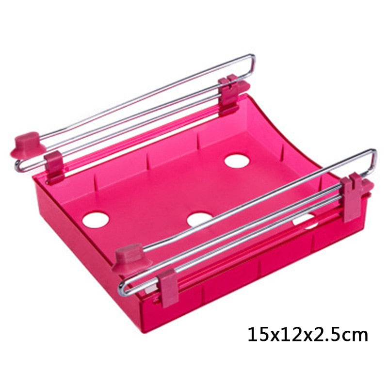 Hanging Plastic Refrigerator Shelf Storage Rack