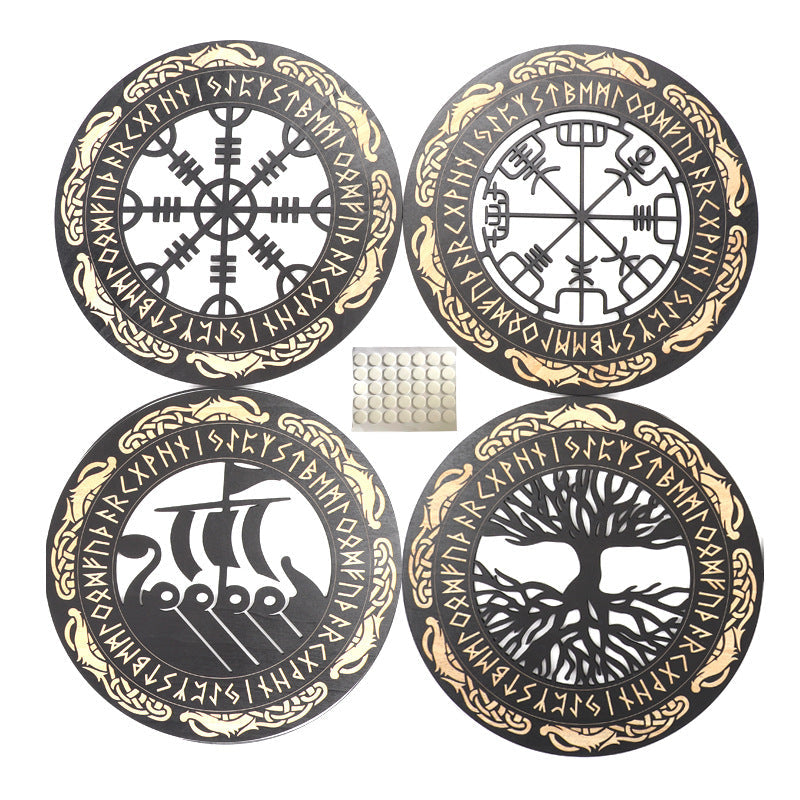Nordic Viking Wooden Wall Art Decor