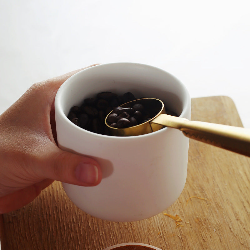 Modern Kitchen Canister with Air Tight Wood Lid