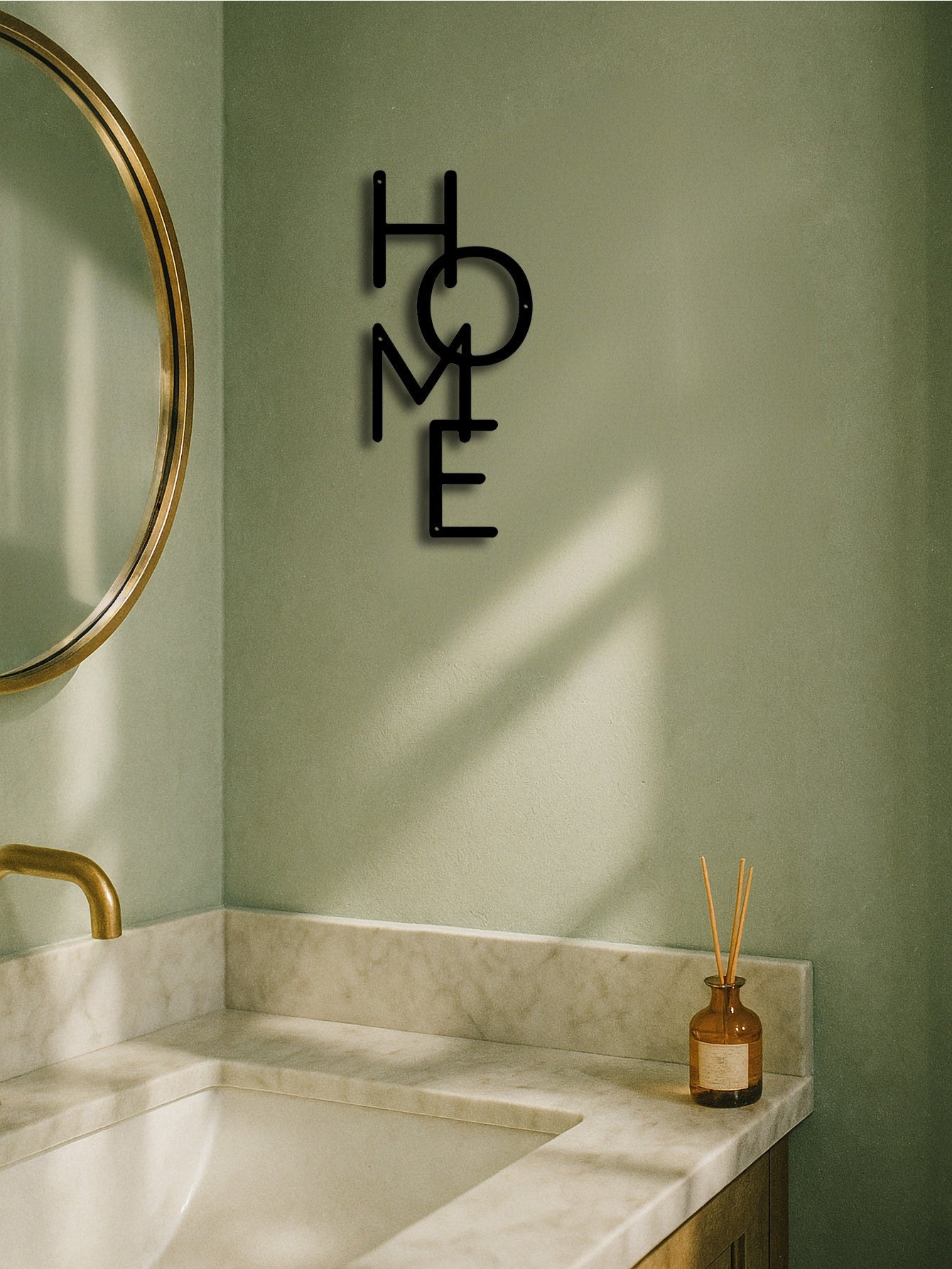 Metal HOME Letter Wall Sign Decor
