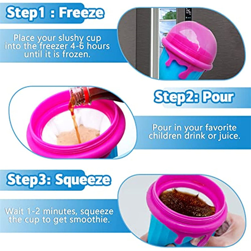 500ml Quick-Frozen Squeeze Slushy Maker Cup