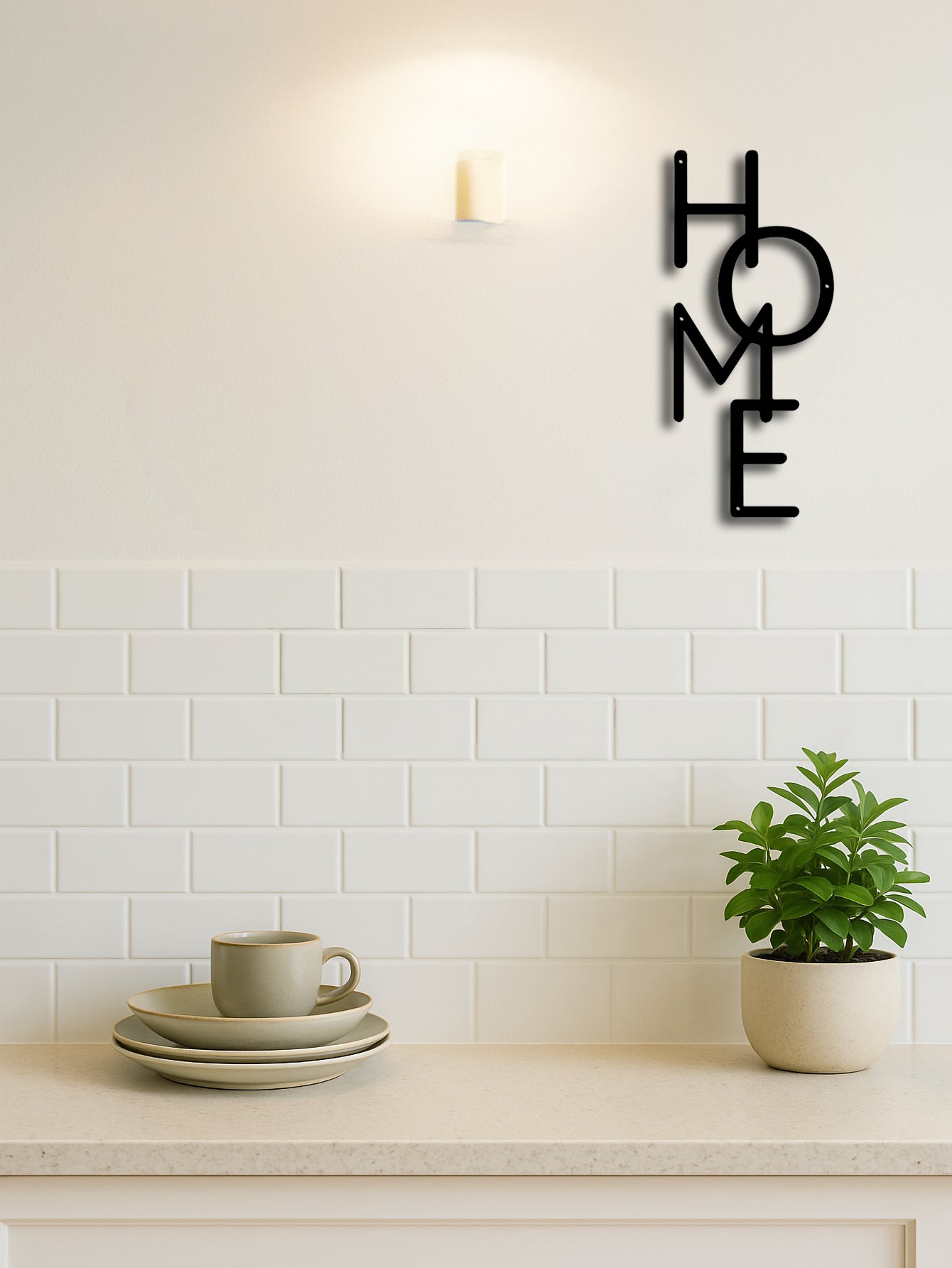 Metal HOME Letter Wall Sign Decor